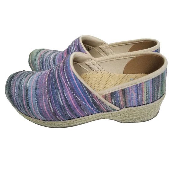Dansko Womens 37 EU (US 6.5-7) Purple Striped Vega - Picture 5 of 9